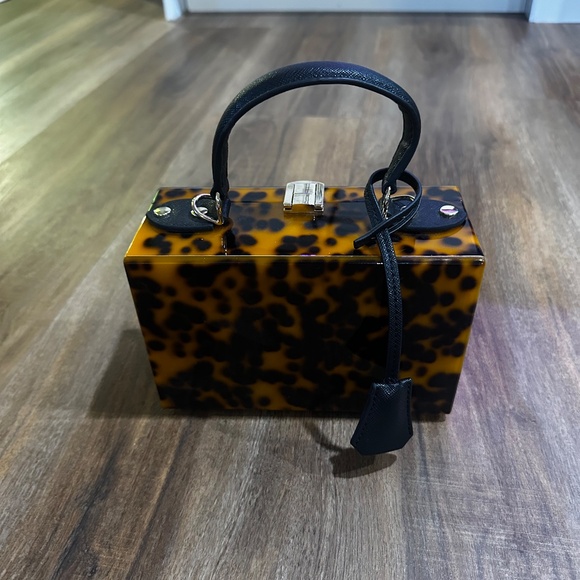 NWOT Tortoise Shell Mini Purse - Picture 2 of 6